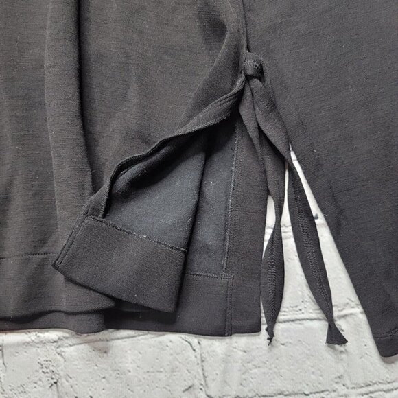 Proenza Schouler Wool Blend Black Tie Side Accent Sweater Top Size L - Picture 8 of 14